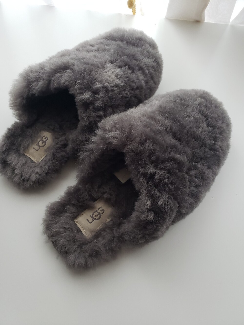 UGG Fluff Clog Gray Women's Slippers